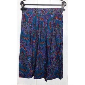 VINTAGE : Lee Winter : size : 10 : colorful paisley print high waisted skirt